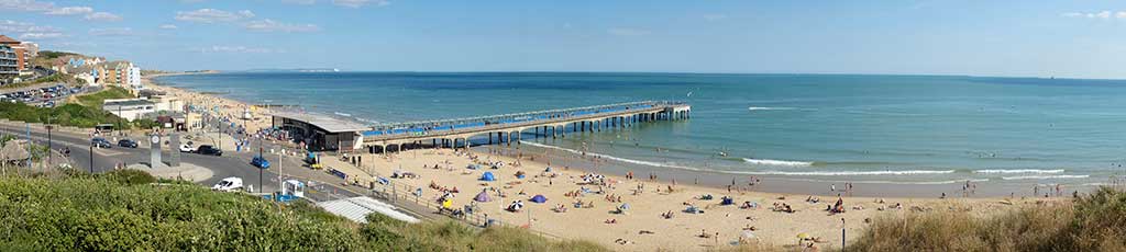 Panoramic view of Boscombe Beach