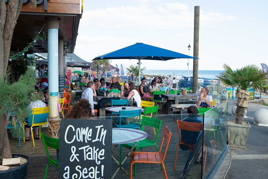 View of the Urban Reef outdoor seating
