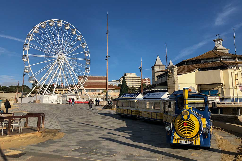 Bournemouth Land Train ready to depart from Bournemouth Pier