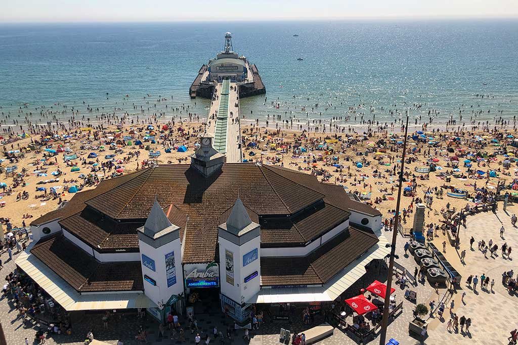 View of Bournemouth Beach taken from the Bournemouth Big Wheel