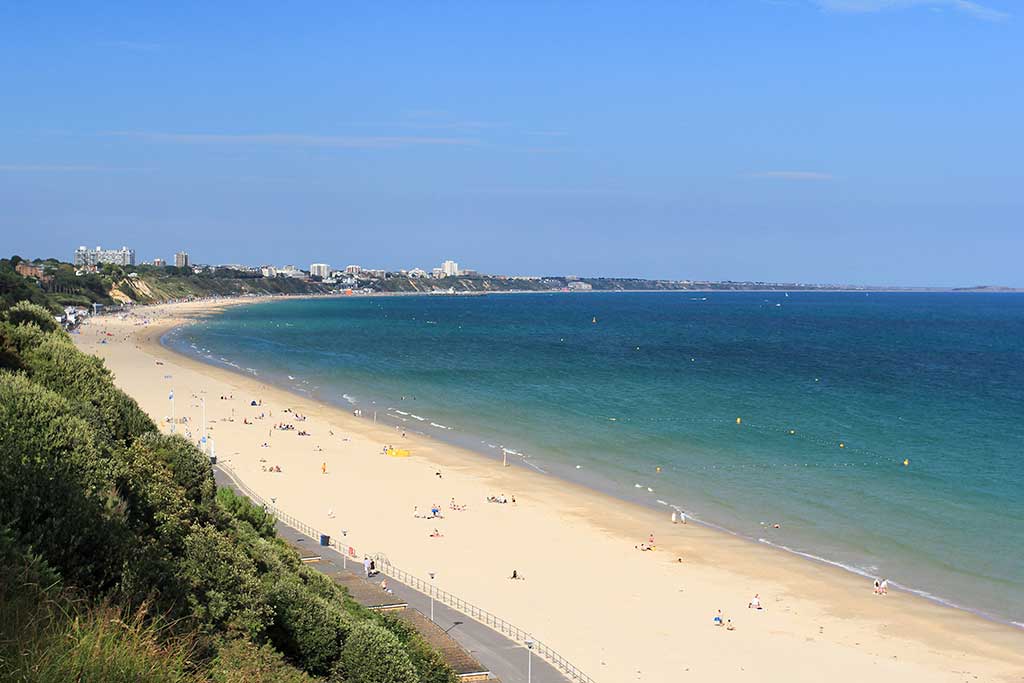 Canford Cliffs Beach view looking east towards Bournemouth
