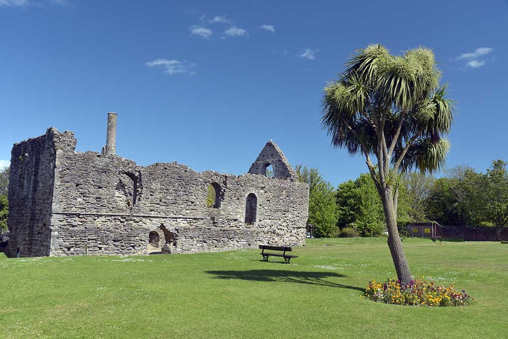 The ruins of Norman House bye the river in Castle Street