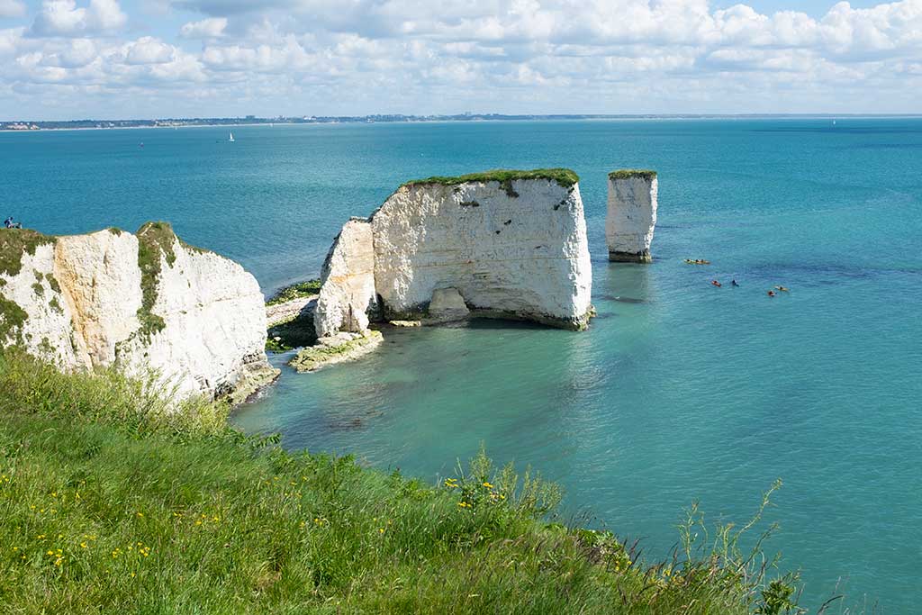 View of Old Harry Rocks in Dorset