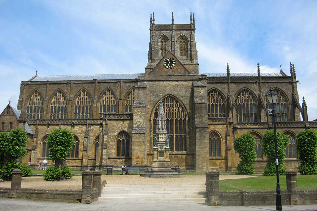 Sherborne Abbey in the heart of the town