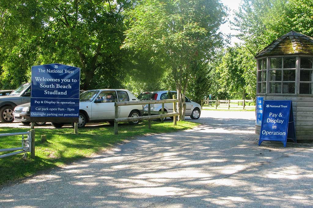 National Trust car park in Studland