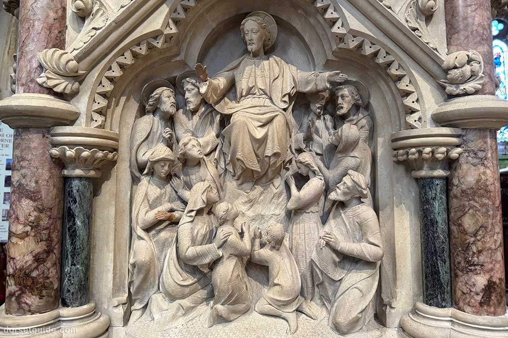 Pulpit Carving, Wimborne Minster Church, Dorset